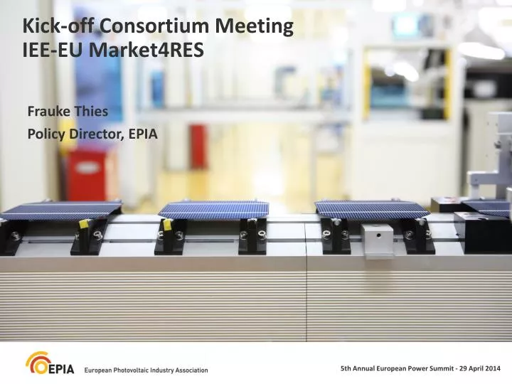 kick off consortium meeting iee eu market4res
