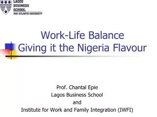 Work-Life Balance Giving it the Nigeria Flavour