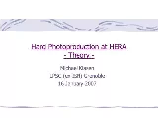 Hard Photoproduction at HERA - Theory -