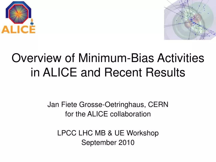 overview of minimum bias activities in alice and recent results
