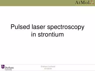 pulsed laser spectroscopy in strontium