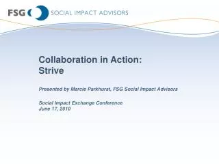 Collaboration in Action: Strive