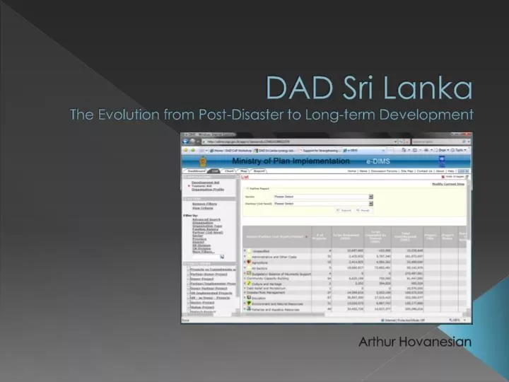 dad sri lanka the evolution from post disaster to long term development