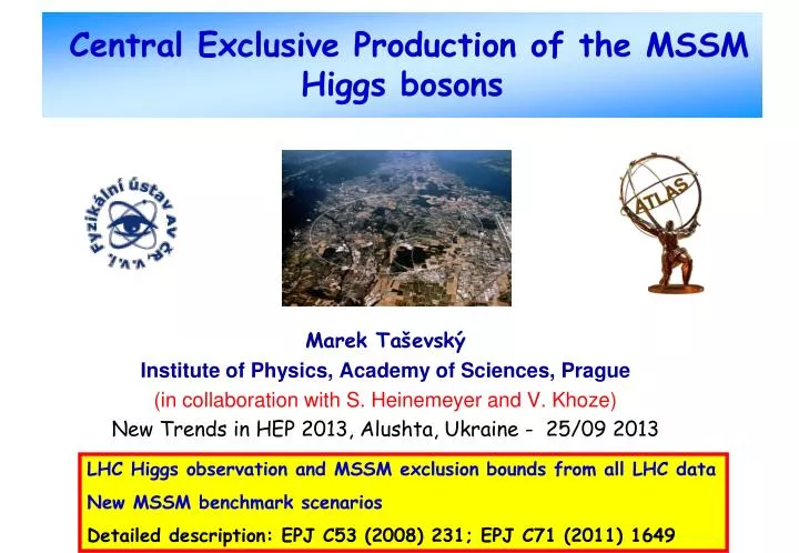 central exclusive production of the mssm higgs bosons