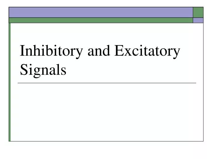 inhibitory and excitatory signals
