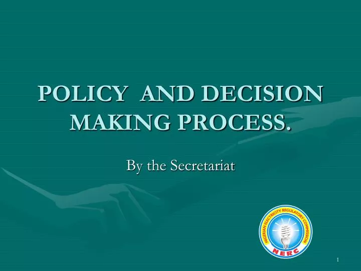 policy and decision making process