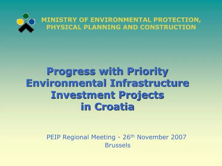 progress with priority environmental infrastructure investment projects in croatia