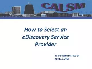 How to Select an eDiscovery Service Provider