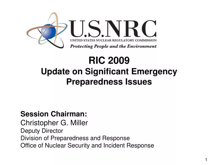 ric 2009 update on significant emergency preparedness issues