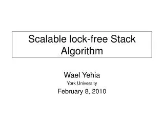 Scalable lock-free Stack Algorithm