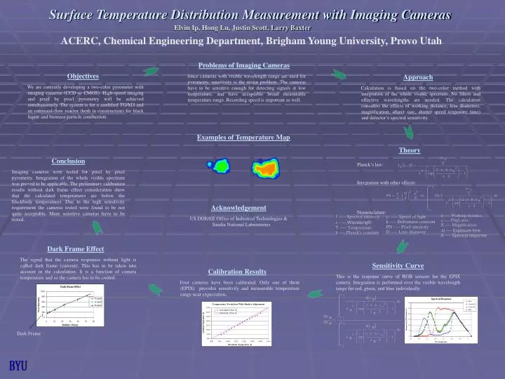 surface temperature distribution measurement with imaging cameras