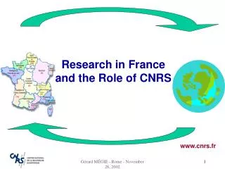 Research in France and the Role of CNRS
