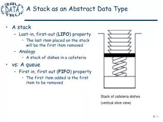 A Stack as an Abstract Data Type