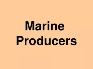 Marine Producers