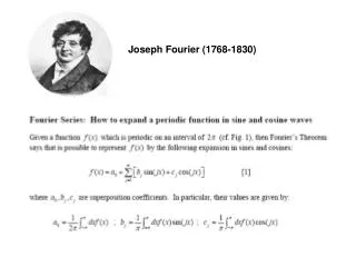 Joseph Fourier (1768-1830)