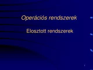oper ci s rendszerek