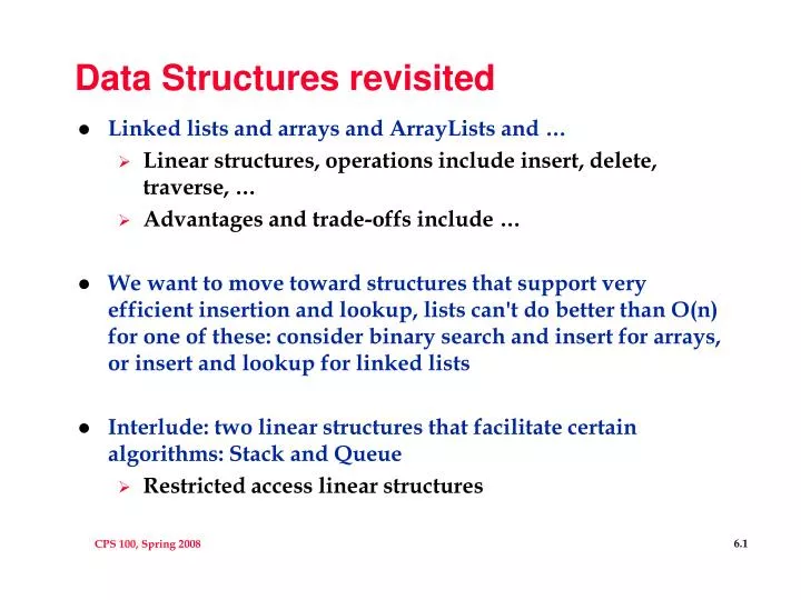 data structures revisited