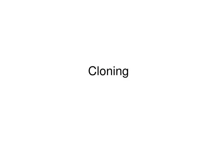 cloning