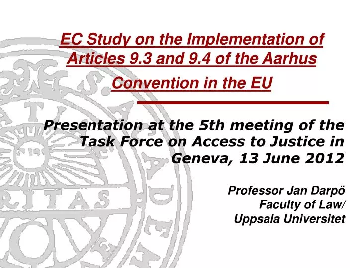 ec study on the implementation of articles 9 3 and 9 4 of the aarhus convention in the eu