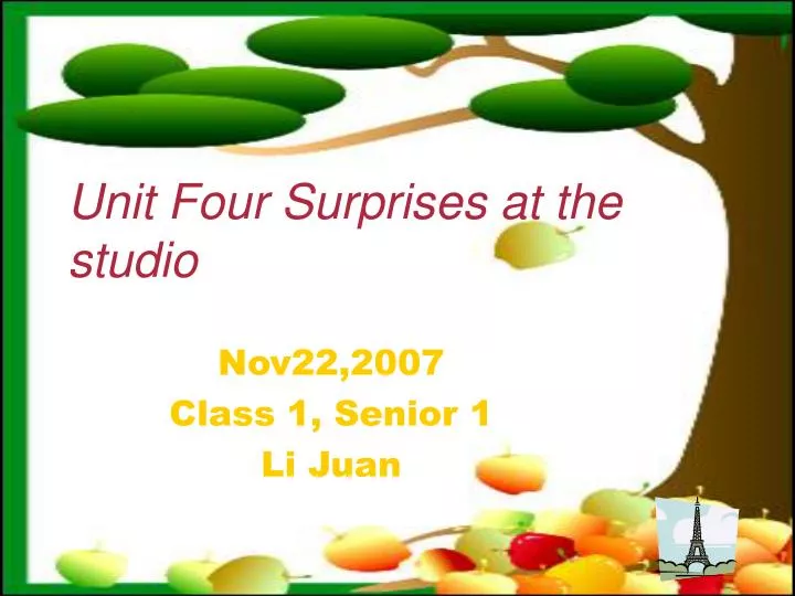 unit four surprises at the studio