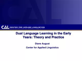 Dual Language Learning in the Early Years: Theory and Practice