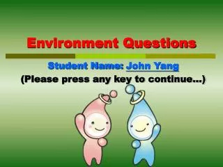 environment questions