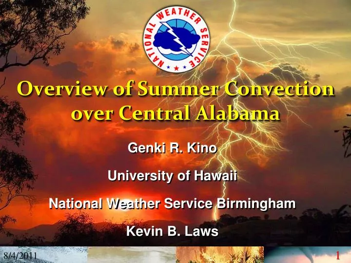 overview of summer convection over central alabama