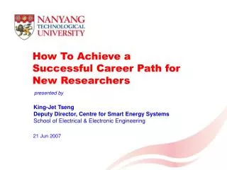How To Achieve a Successful Career Path for New Researchers