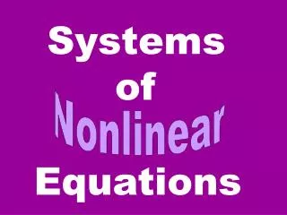 Systems of