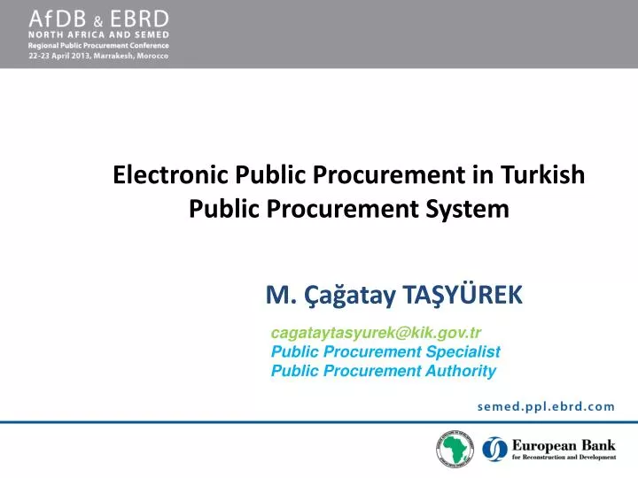 electronic public procurement in turkish public procurement system