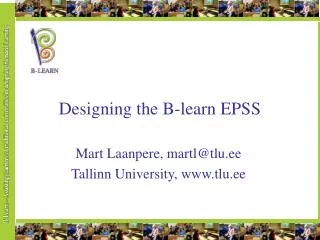 Designing the B-learn EPSS