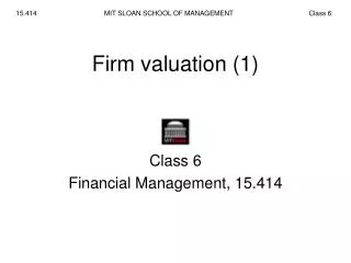 Firm valuation (1)