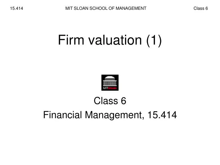 firm valuation 1