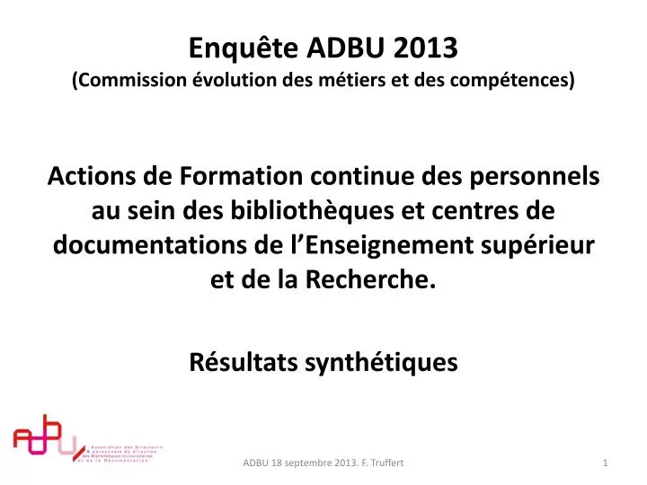 enqu te adbu 2013 commission volution des m tiers et des comp tences