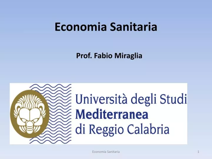 economia sanitaria