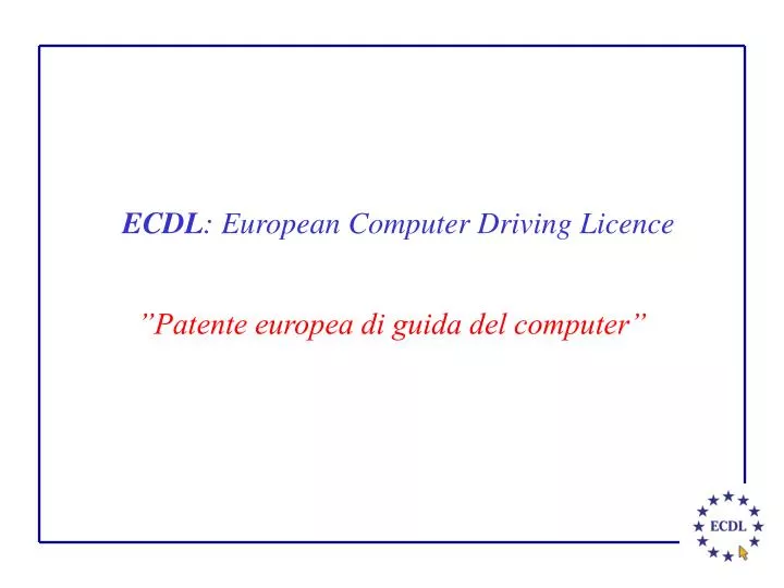 ecdl european computer driving licence