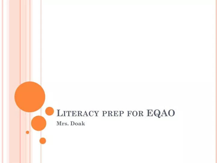 literacy prep for eqao