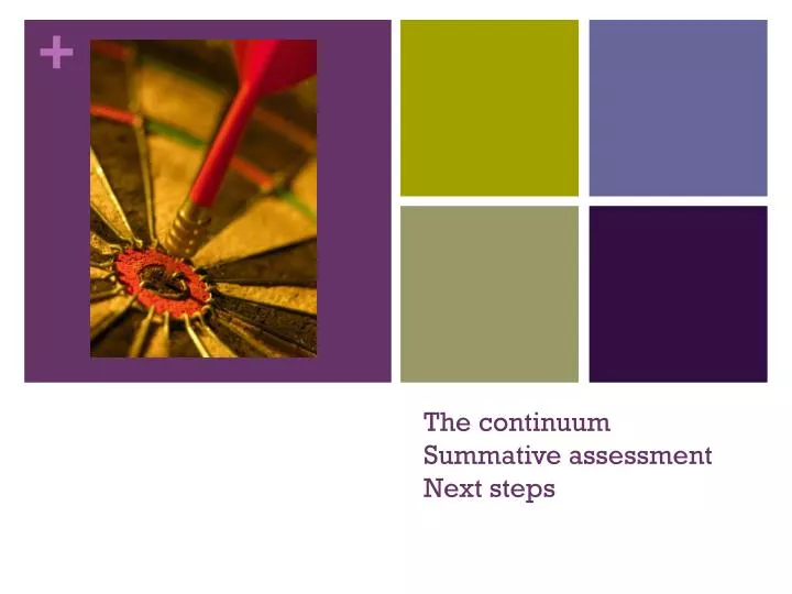 the continuum summative assessment next steps