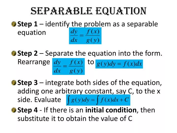 separable equation