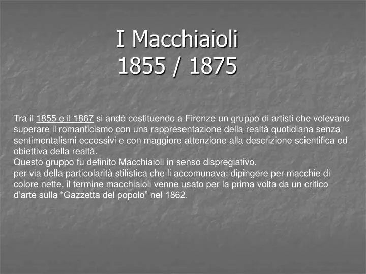 i macchiaioli 1855 1875