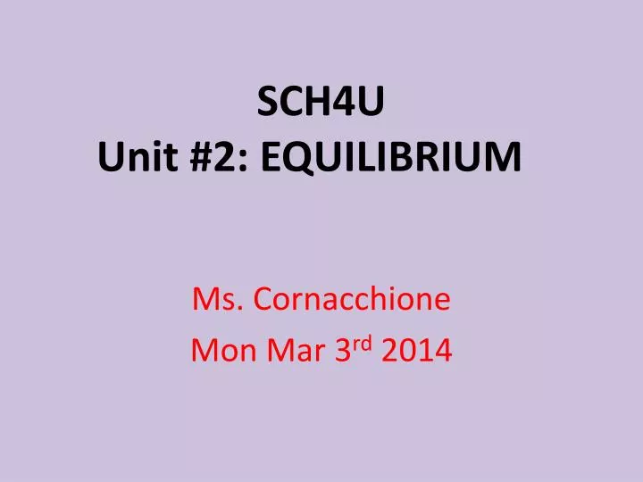 sch4u unit 2 equilibrium