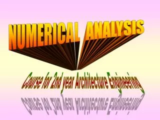 NUMERICAL ANALYSIS