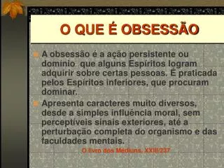 o que obsess o