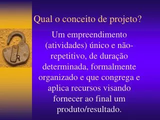 qual o conceito de projeto