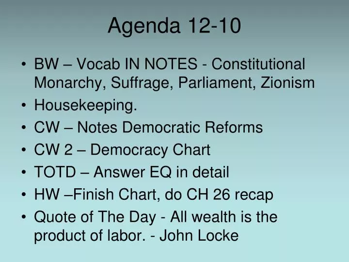 agenda 12 10