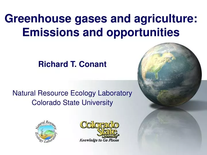 greenhouse gases and agriculture emissions and opportunities