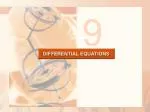 DIFFERENTIAL EQUATIONS - slide 1