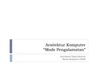 arsitektur komputer mode pengalamatan