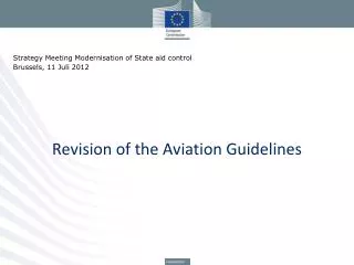 Revision of the Aviation Guidelines