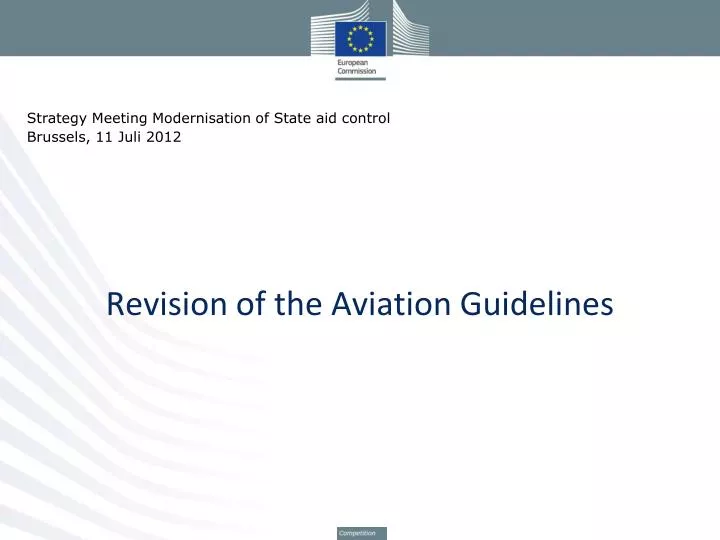 revision of the aviation guidelines